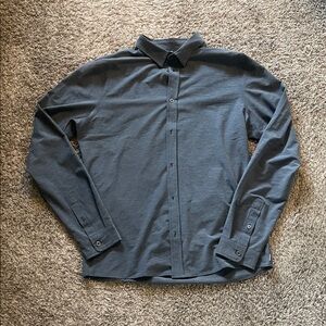 Vuori Men's Button-Down Shirt — Charcoal Gray